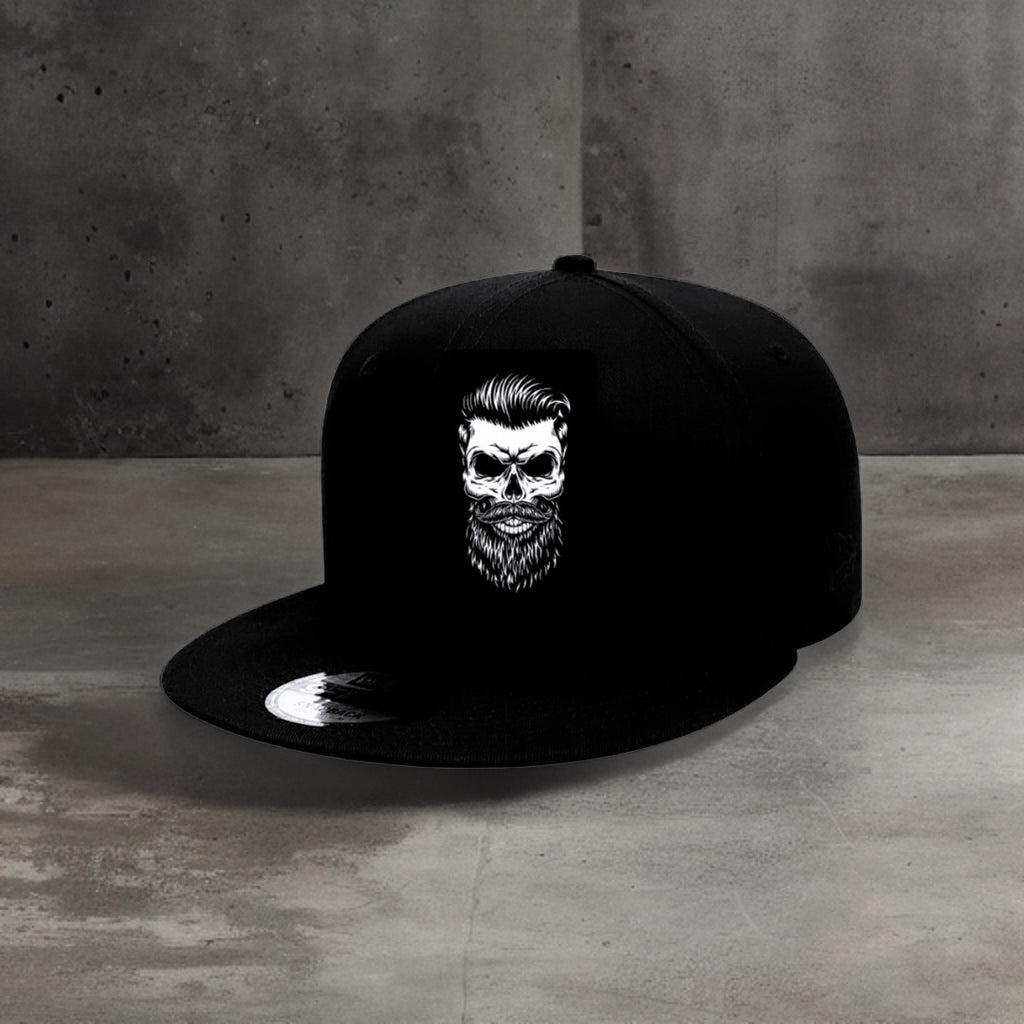 South Coast Adult Skeleton Surfer Snapback Hat Black-White main image 1